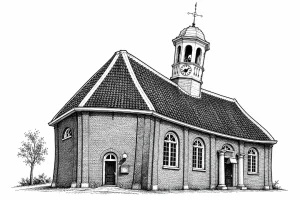 thamerkerk-karikatuur-zwart-wit