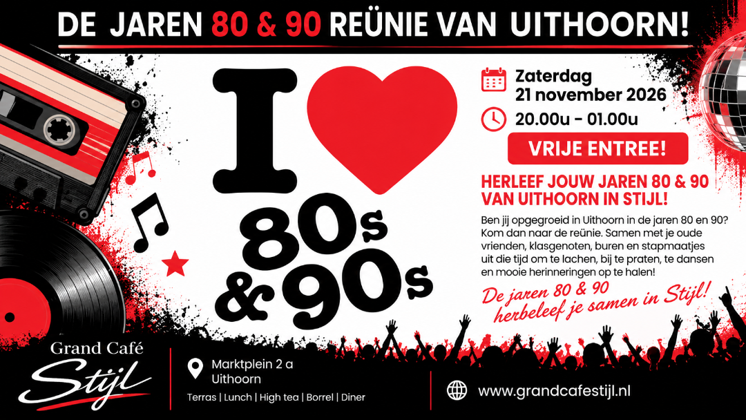 Jaren 80 & 90 reünieposter